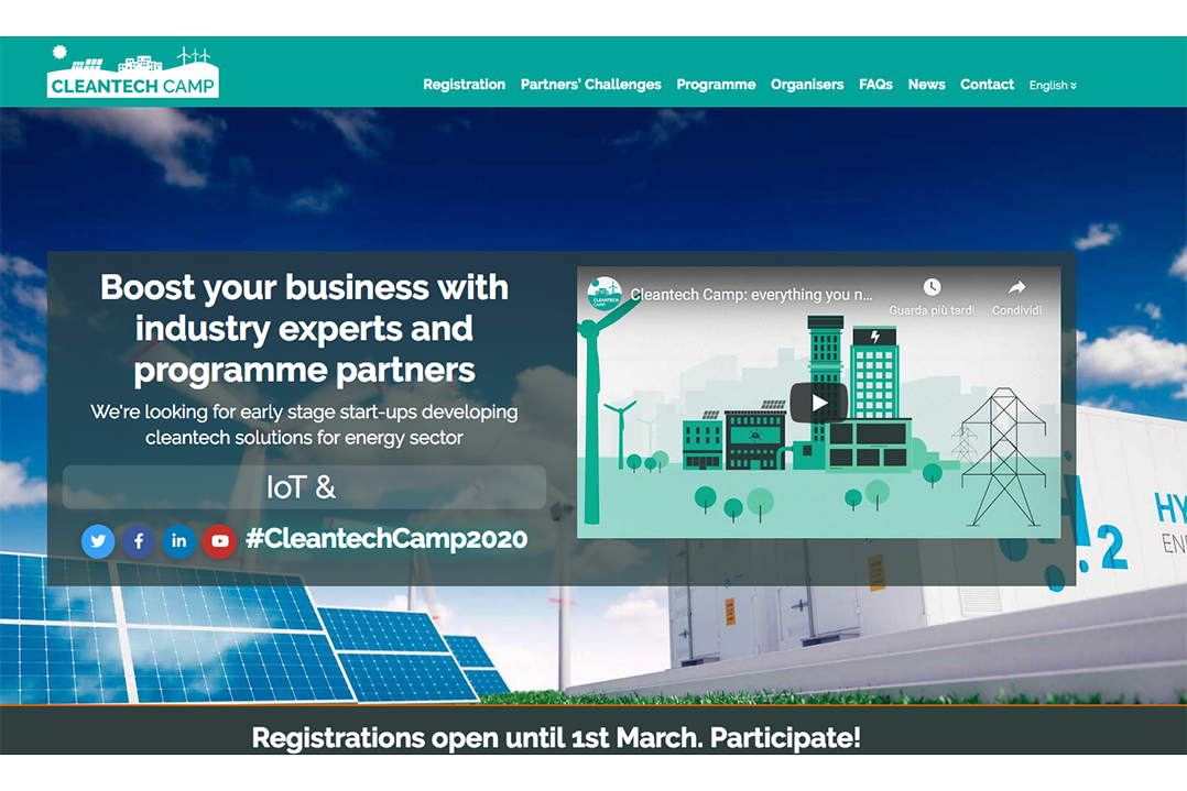 Cleantech Camp cerca nuovi progetti e startup per accelerare la transizione energetica in Europa
